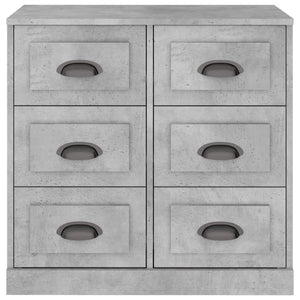 Μπουφές Γκρι Σκυροδέματος 70x35,5x67,5 εκ. Επεξεργασμένο Ξύλο