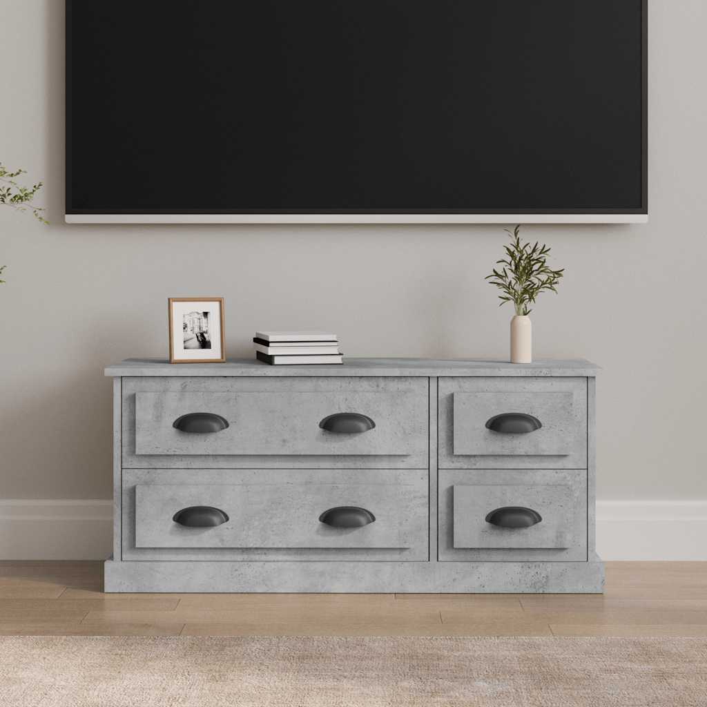 Έπιπλο Τηλεόρασης Γκρι Σκυρ. 100x35,5x45 εκ. Επεξ. Ξύλο - Pakobazaar