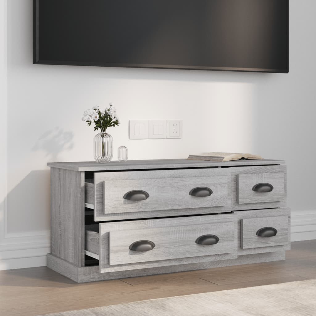 Έπιπλο Τηλεόρασης Γκρι Sonoma 100x35,5x45 εκ. Επεξ. Ξύλο