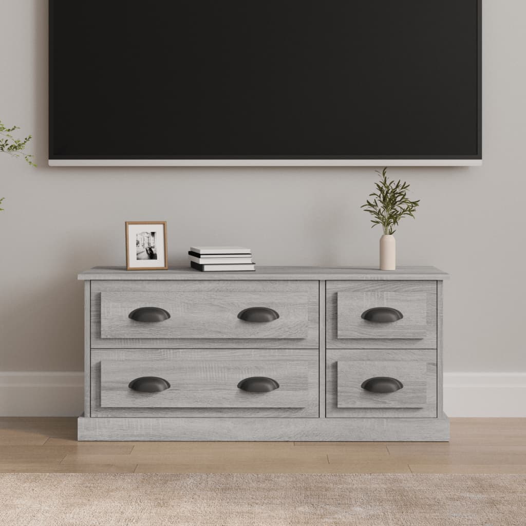 Έπιπλο Τηλεόρασης Γκρι Sonoma 100x35,5x45 εκ. Επεξ. Ξύλο