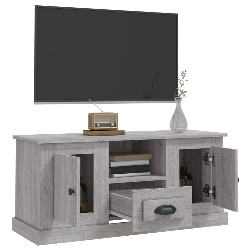 Έπιπλο Τηλεόρασης Γκρι Sonoma 100x35,5x45 εκ. Επεξ. Ξύλο