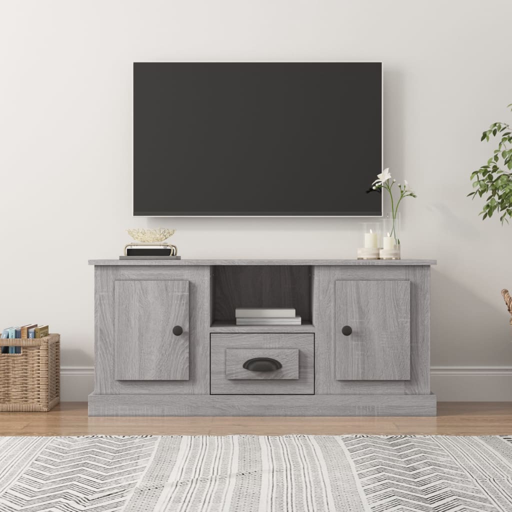 Έπιπλο Τηλεόρασης Γκρι Sonoma 100x35,5x45 εκ. Επεξ. Ξύλο