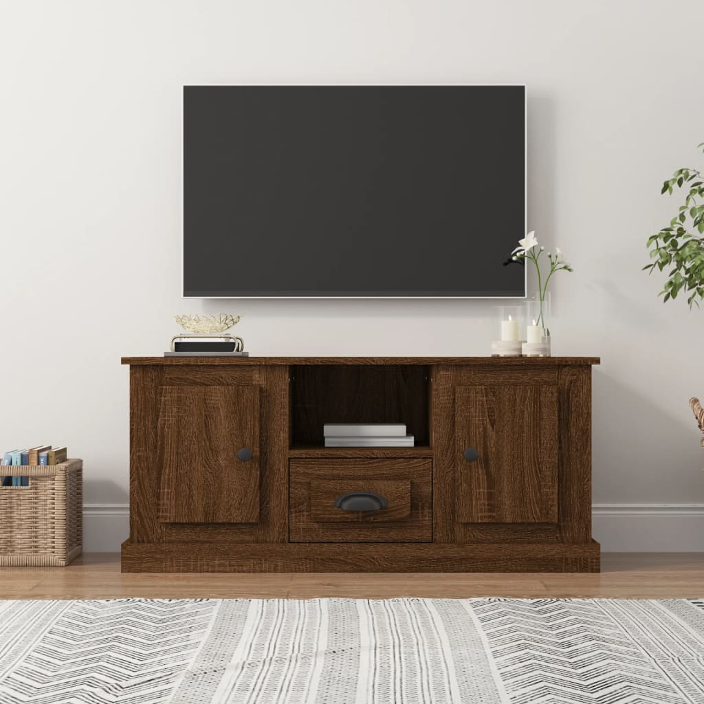 Έπιπλο Τηλεόρασης Καφέ δρυς 100 x 35,5 x 45 εκ. Επεξ. Ξύλο