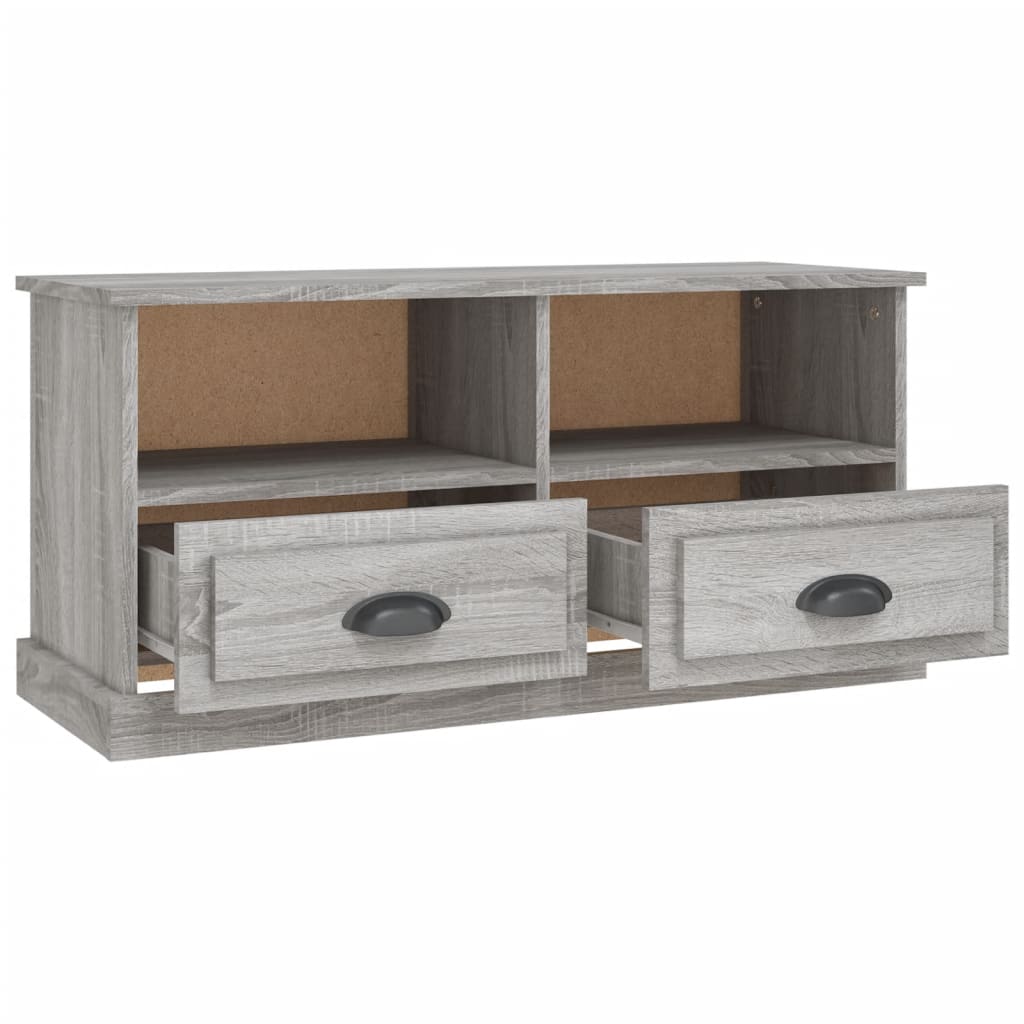 Έπιπλο Τηλεόρασης Γκρι Sonoma93x35,5x45 εκ. από Επεξεργ. Ξύλο