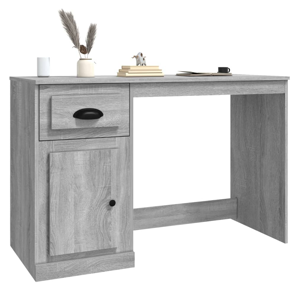 Γραφείο με Συρτάρι Γκρι Sonoma 115x50x75 εκ. Επεξεργασμένο Ξύλο