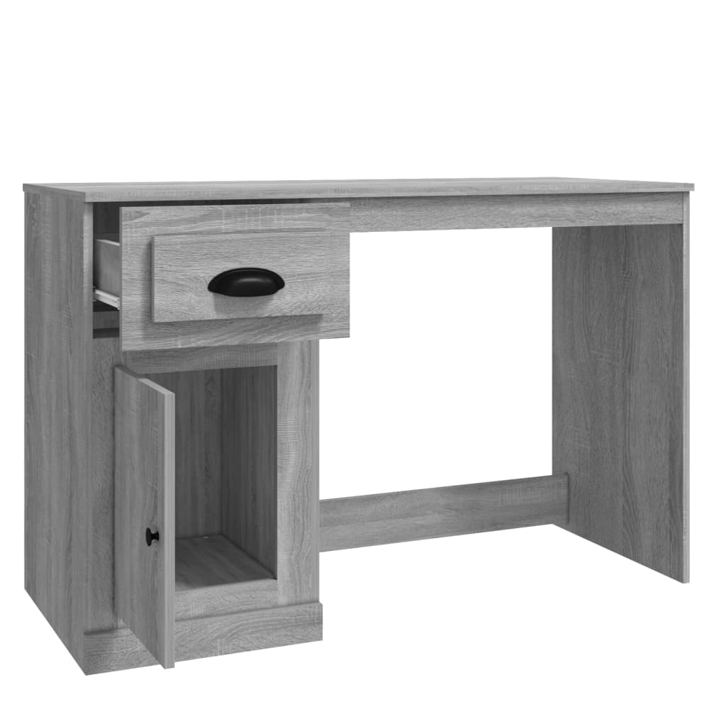 Γραφείο με Συρτάρι Γκρι Sonoma 115x50x75 εκ. Επεξεργασμένο Ξύλο