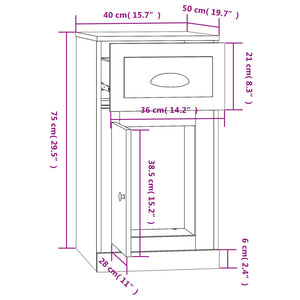 Ντουλάπι με Συρτάρι Λευκό 40 x 50 x 75 εκ. Επεξεργασμένο Ξύλο - Pakobazaar