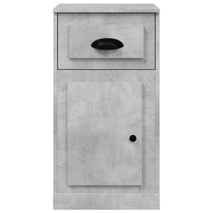 Ντουλάπι με Συρτάρι Γκρι Σκυροδέματος 40x50x75 εκ Επεξεργ. Ξύλο