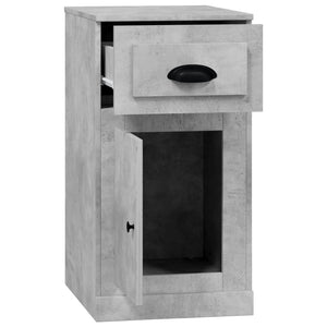 Ντουλάπι με Συρτάρι Γκρι Σκυροδέματος 40x50x75 εκ Επεξεργ. Ξύλο