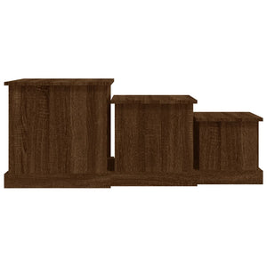 Τραπεζάκια Σαλονιού 3 τεμ Brown Oak Επεξ. Ξύλο - Pakobazaar