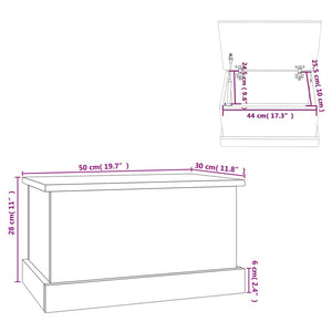 Κουτί Αποθήκευσης Μαύρο 50x30x28 εκ. Επεξεργασμένο Ξύλο - Pakobazaar