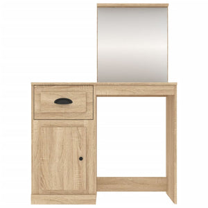 Μπουντουάρ με Καθρέφτη Sonoma Δρυς 90x50x132,5 εκ. Επεξ. Ξύλο - Pakobazaar