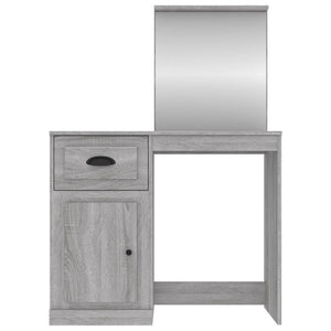 Μπουντουάρ με Καθρέφτη Γκρι Sonoma 90x50x132,5 εκ. Επεξ. Ξύλο - Pakobazaar