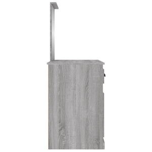 Μπουντουάρ με Καθρέφτη Γκρι Sonoma 90x50x132,5 εκ. Επεξ. Ξύλο - Pakobazaar