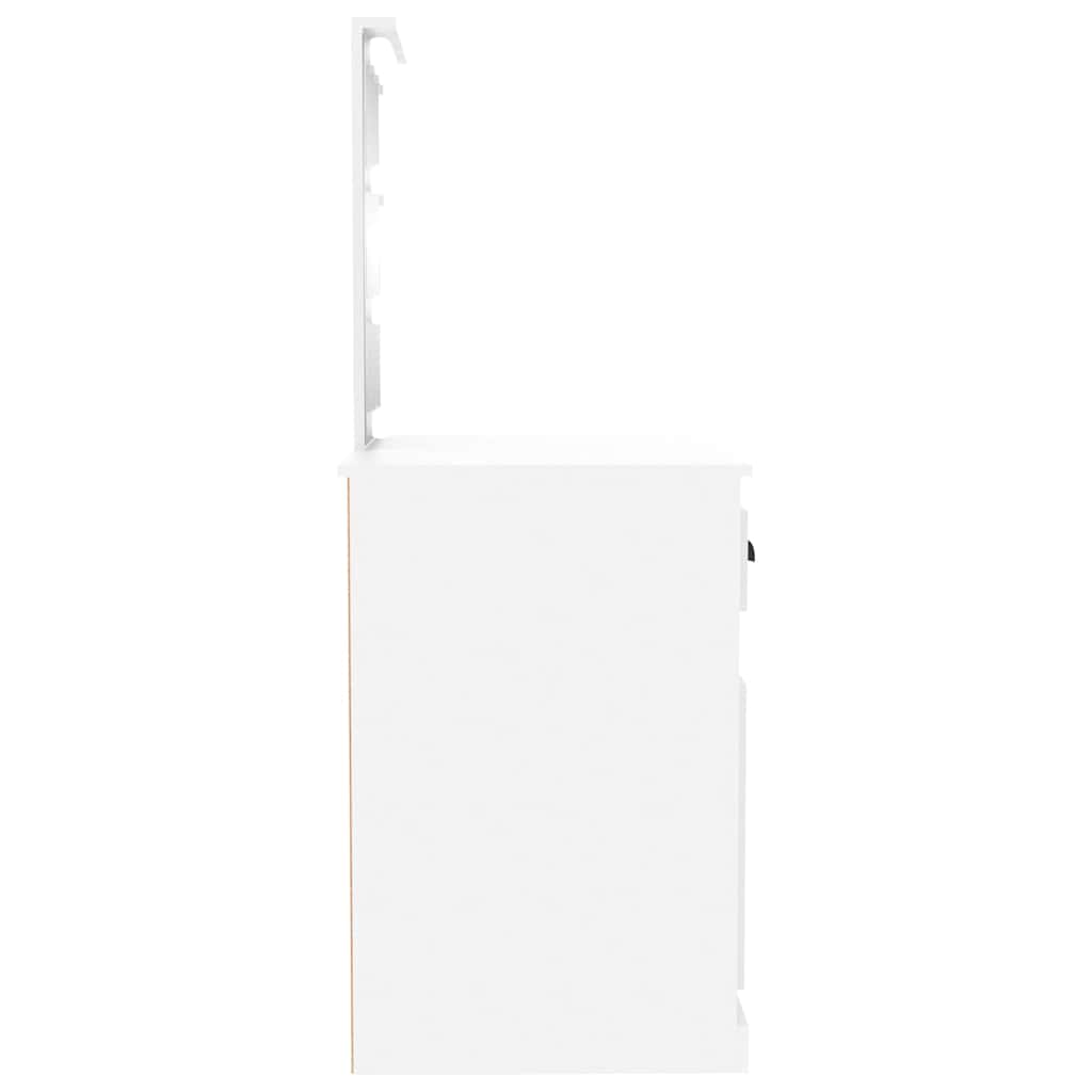 Μπουντουάρ με LED Λευκό 90x50x132,5 εκ. Επεξ. Ξύλο - Pakobazaar