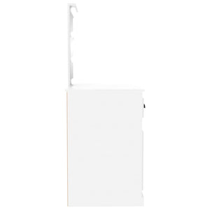 Μπουντουάρ με LED Λευκό 90x50x132,5 εκ. Επεξ. Ξύλο - Pakobazaar