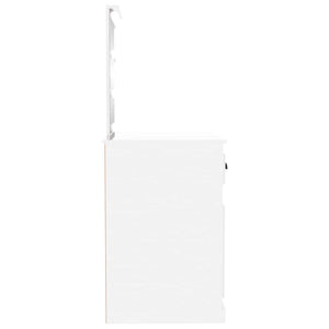 Μπουντουάρ με LED Γυαλ. Λευκό 90 x 50 x 132,5 εκ. Επεξ. Ξύλο - Pakobazaar