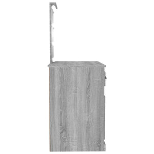 Μπουντουάρ με LED Γκρι Sonoma 90x50x132,5 εκ. Επεξ. Ξύλο - Pakobazaar