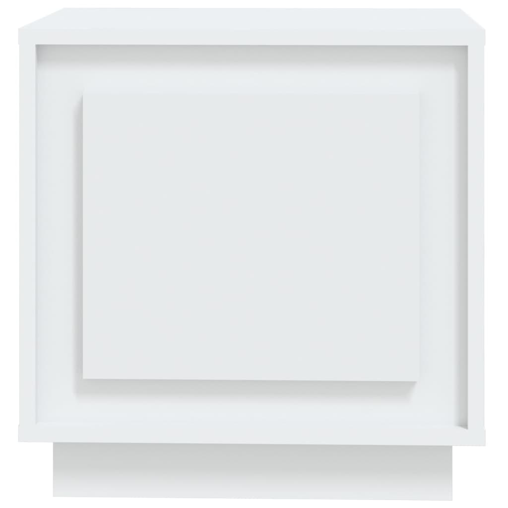 Κομοδίνα 2 τεμ. Λευκά 44 x 35 x 45 εκ. από Επεξεργασμένο Ξύλο