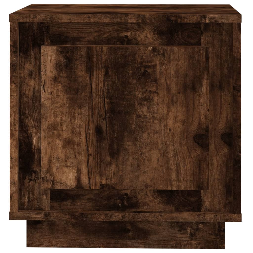 Κομοδίνα Καπνιστή Δρυς 44x35x45 εκ. Επεξεργασμένο Ξύλο