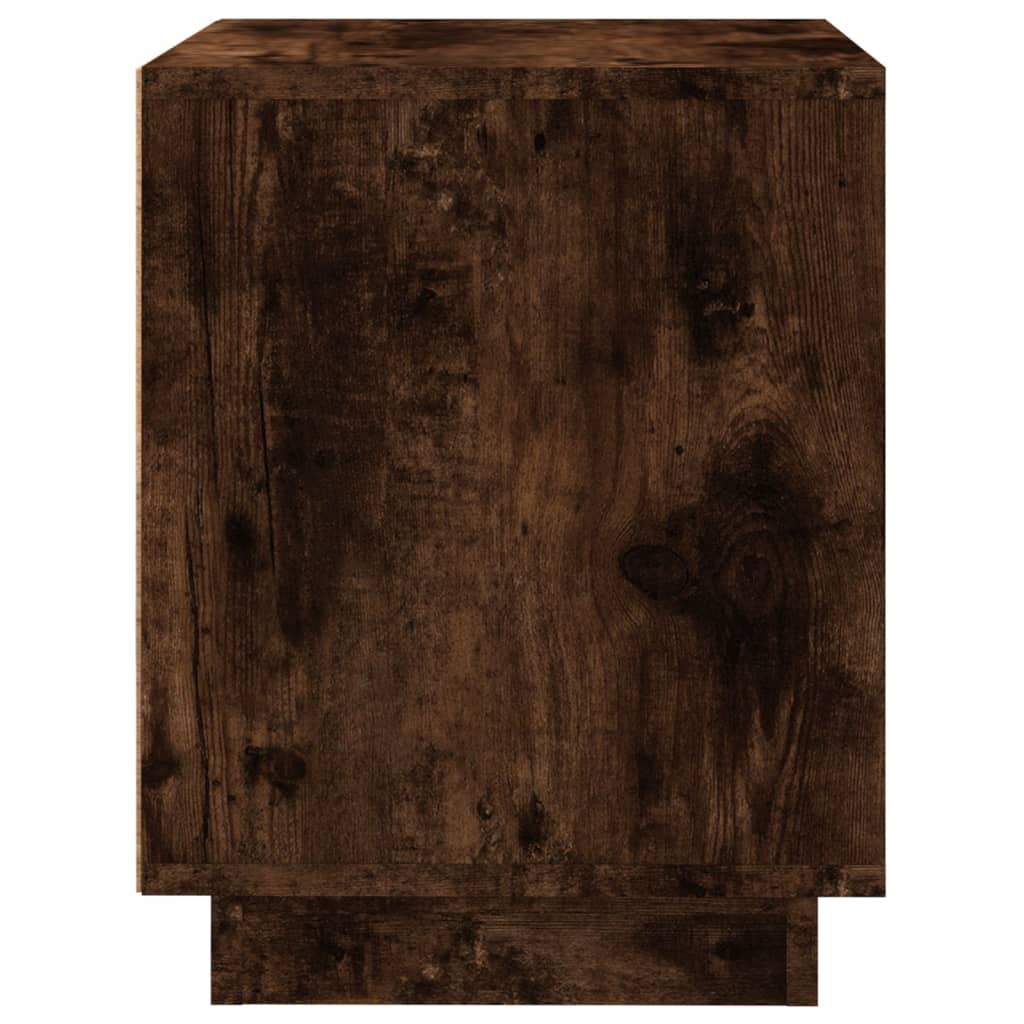 Κομοδίνα Καπνιστή Δρυς 44x35x45 εκ. Επεξεργασμένο Ξύλο
