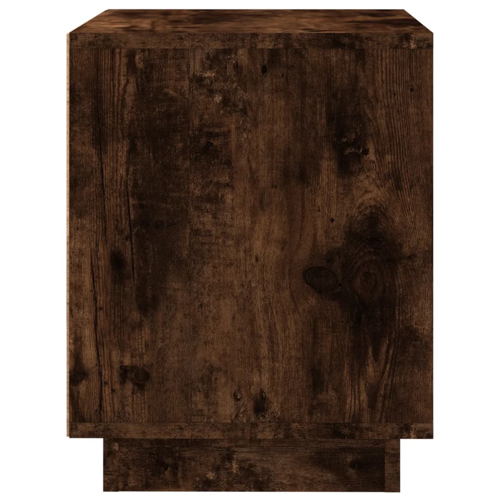 Κομοδίνα 2 Τεμ. Καπνιστή Δρυς 44x35x45 εκ. Επεξεργασμένο Ξύλο