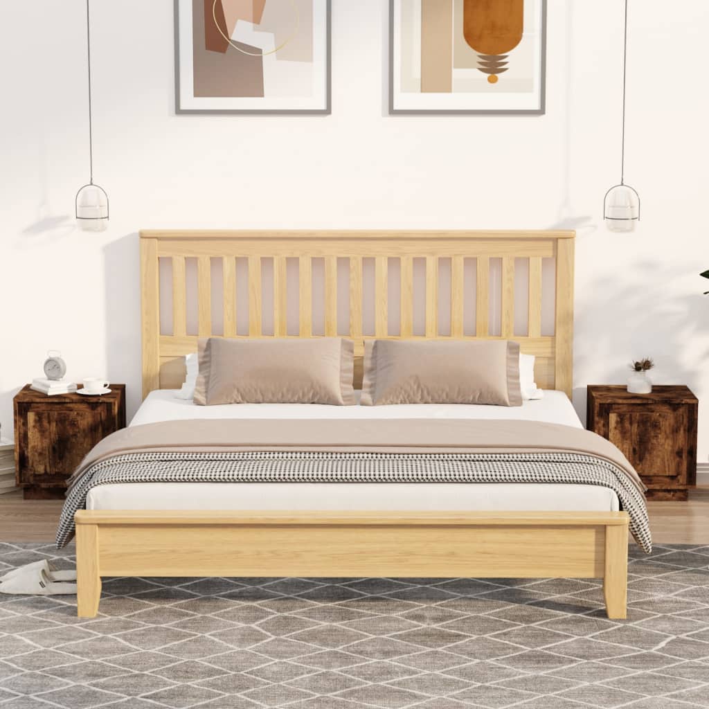 Κομοδίνα 2 Τεμ. Καπνιστή Δρυς 44x35x45 εκ. Επεξεργασμένο Ξύλο