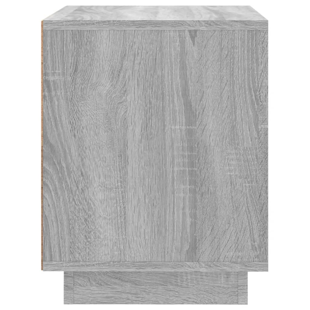 Κομοδίνο Γκρι Sonoma 44 x 35 x 45 εκ. από Επεξεργασμένο Ξύλο