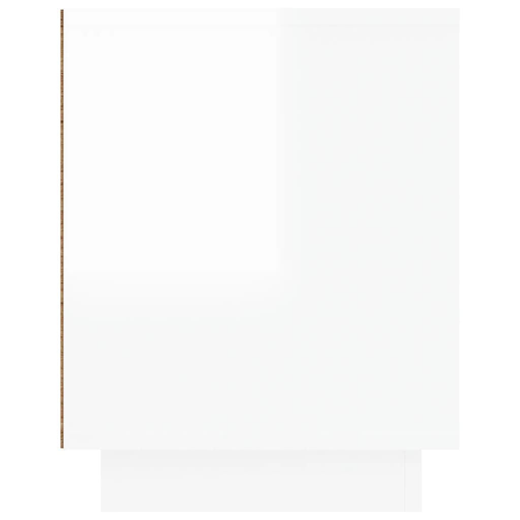 Έπιπλο Τηλεόρασης Γυαλ. Λευκό 80x35x45 εκ. Επεξεργασμένο Ξύλο