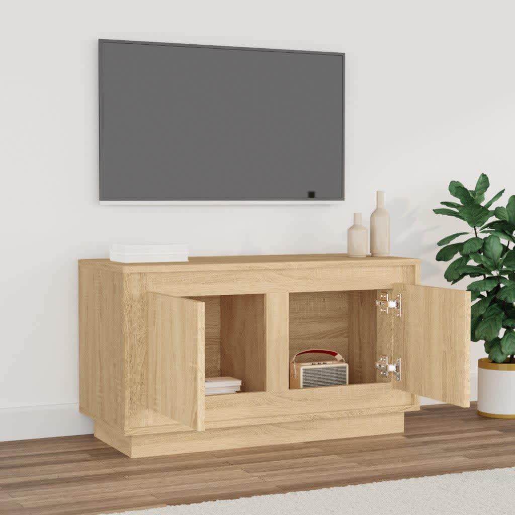 Έπιπλο Τηλεόρασης Sonoma Δρυς 80x35x45 εκ. Επεξ. Ξύλο - Pakobazaar