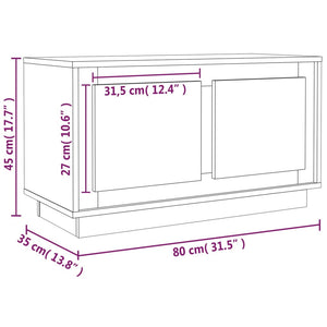 Έπιπλο Τηλεόρασης Γκρι Σκυρ. 80x35x45 εκ. Επεξ. Ξύλο