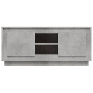 Έπιπλο Τηλεόρασης Γκρι Σκυροδέματος 102x35x45εκ. Επεξεργ. Ξύλο