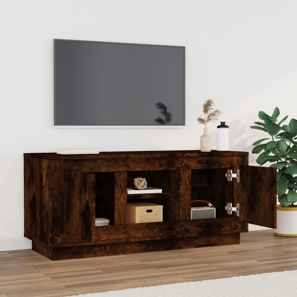Έπιπλο Τηλεόρασης Καπνιστή Δρυς 102x35x45 εκ. Επεξ. Ξύλο