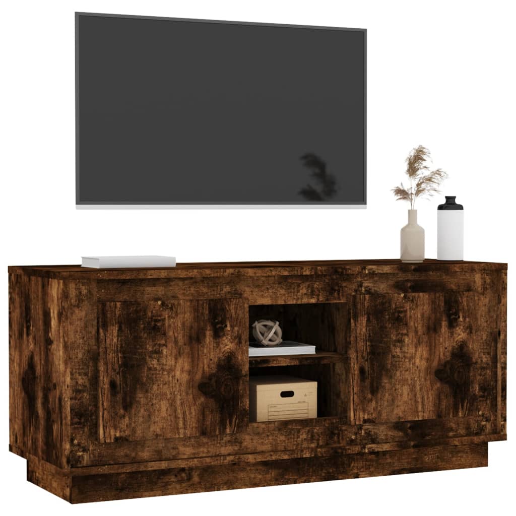 Έπιπλο Τηλεόρασης Καπνιστή Δρυς 102x35x45 εκ. Επεξ. Ξύλο
