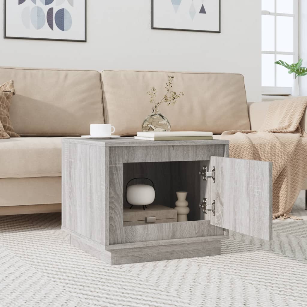 Τραπεζάκι Σαλονιού Γκρι Sonoma 51x50x44 εκ. Επεξεργασμένο Ξύλο