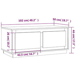 Τραπεζάκι Σαλονιού Sonoma Δρυς 102x50x44 εκ. Επεξεργασμένο Ξύλο - Pakobazaar