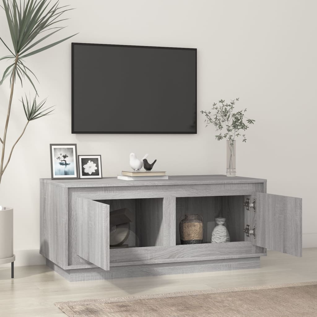 Τραπεζάκι Σαλονιού Γκρι Sonoma 102x50x44 εκ. Επεξεργασμένο Ξύλο