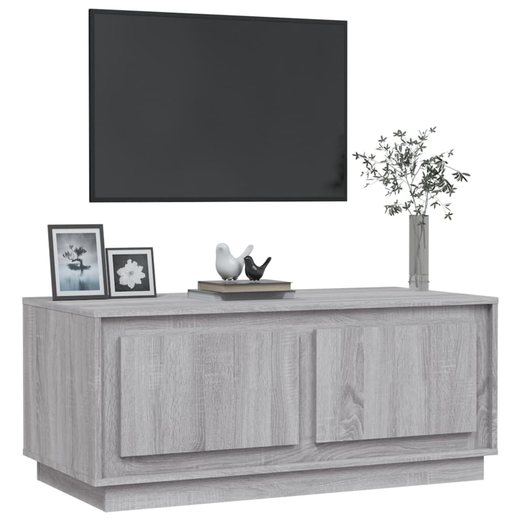 Τραπεζάκι Σαλονιού Γκρι Sonoma 102x50x44 εκ. Επεξεργασμένο Ξύλο