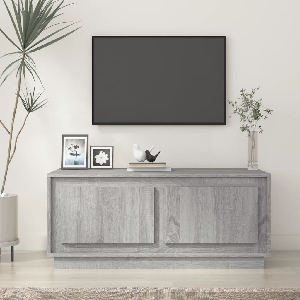 Τραπεζάκι Σαλονιού Γκρι Sonoma 102x50x44 εκ. Επεξεργασμένο Ξύλο