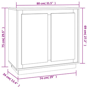 Συρταριέρα Sonoma Δρυς 80x34x75 εκ. Επεξεργασμένο Ξύλο - Pakobazaar
