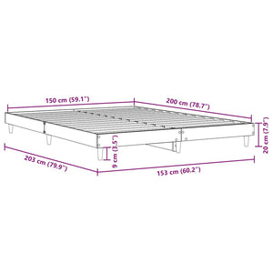 Πλαίσιο Κρεβατιού Χωρ. Στρώμα Sonoma Δρυς 150x200εκ. Επ. Ξύλο