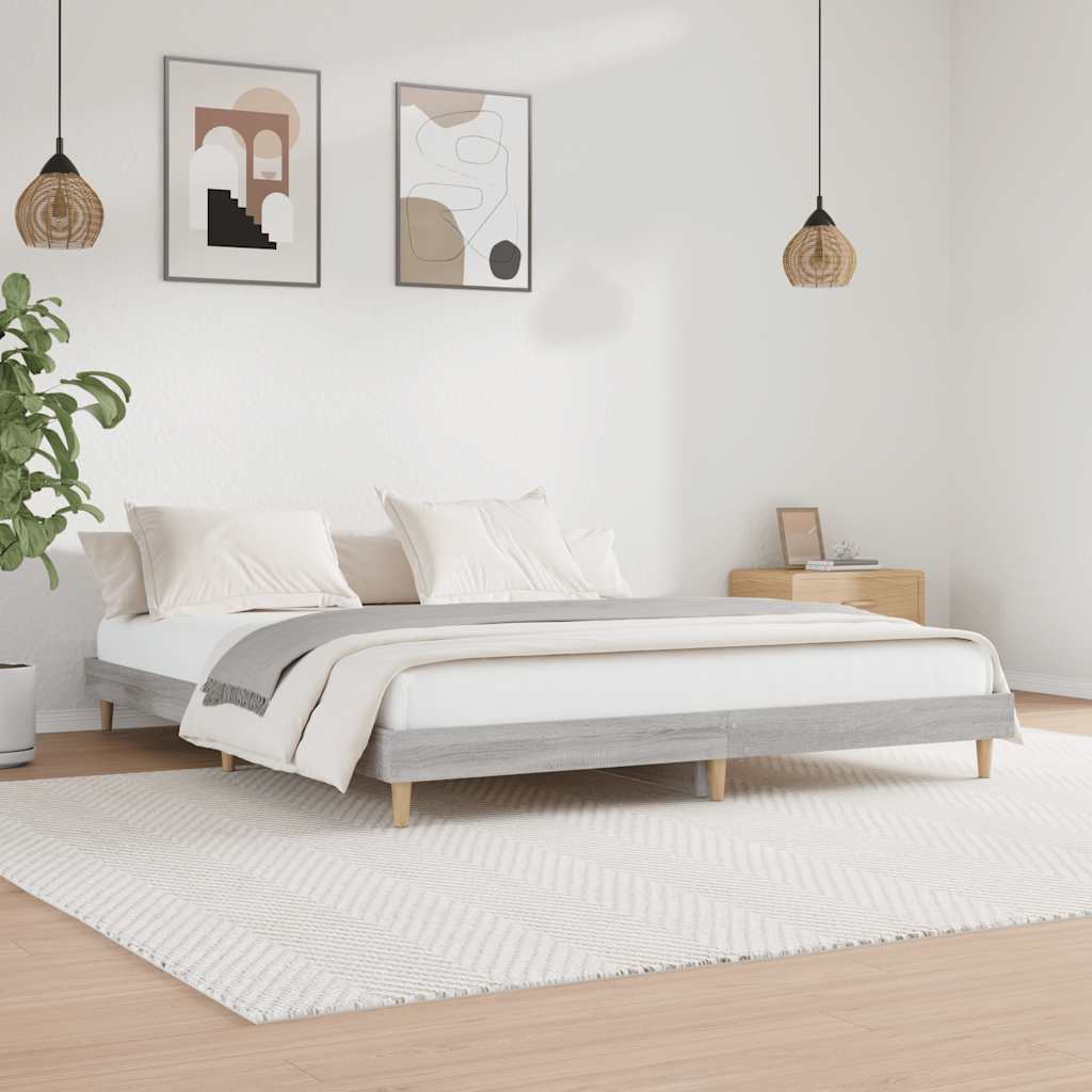 Πλαίσιο Κρεβατιού Γκρι Sonoma 120x200 εκ. Επεξεργασμένο Ξύλο