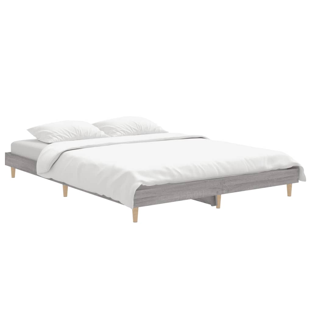 Πλαίσιο Κρεβατιού Γκρι Sonoma 135x190 εκ. Επεξεργασμένο Ξύλο
