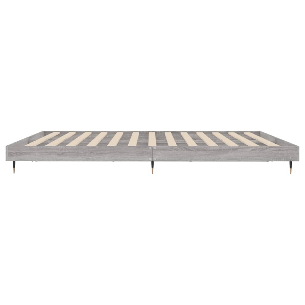 Πλαίσιο Κρεβατιού Γκρι Sonoma 150x200 εκ. Επεξεργασμένο Ξύλο - Pakobazaar