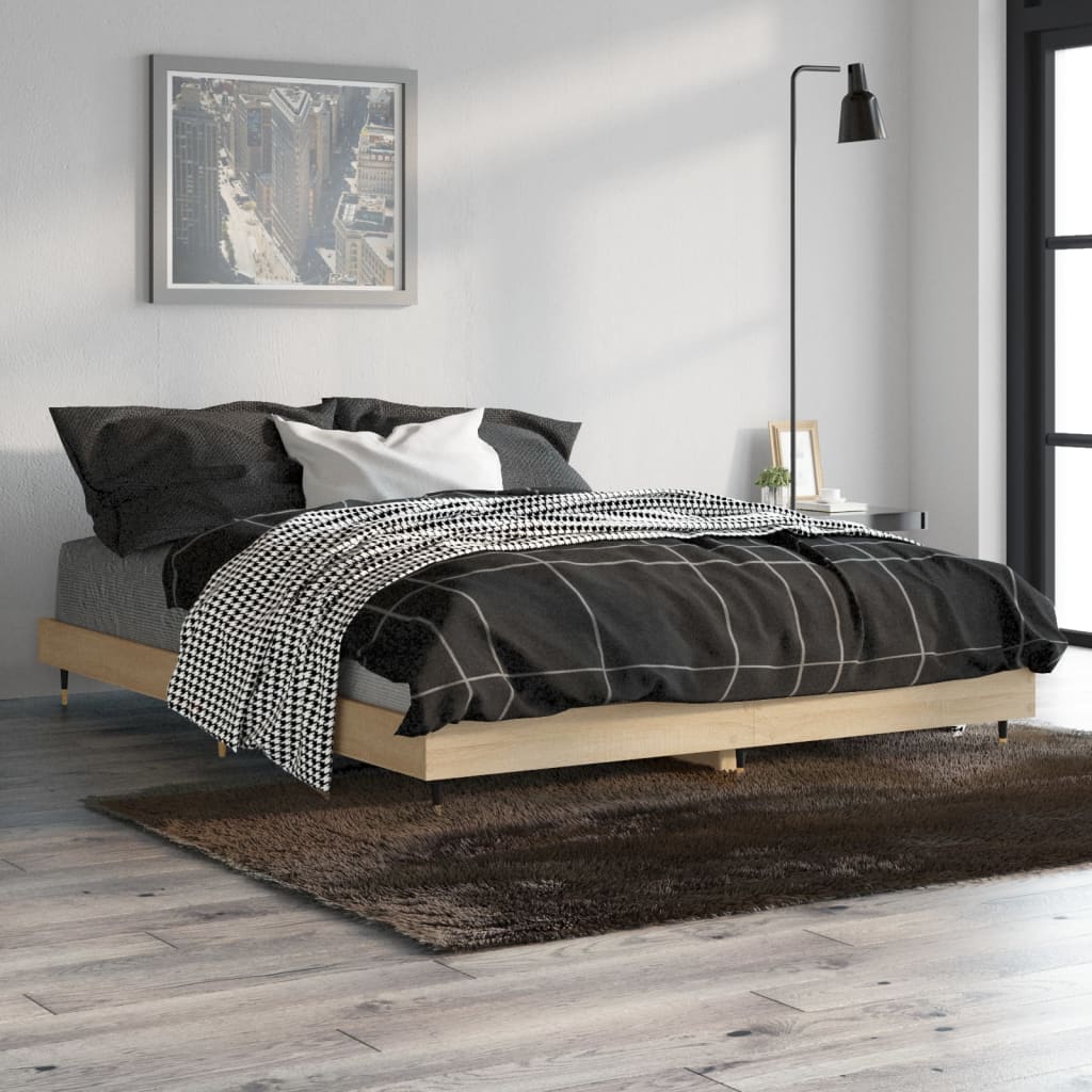 Πλαίσιο Κρεβατιού Χωρ. Στρώμα Sonoma Δρυς 140x190εκ. Επ. Ξύλο