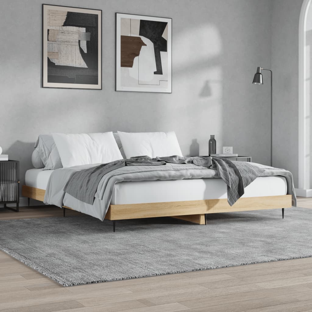 Πλαίσιο Κρεβατιού Χωρ. Στρώμα Sonoma Δρυς 150x200εκ. Επ. Ξύλο - Pakobazaar