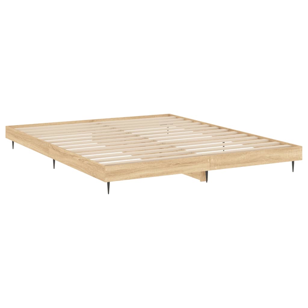 Πλαίσιο Κρεβατιού Χωρ. Στρώμα Sonoma Δρυς 150x200εκ. Επ. Ξύλο - Pakobazaar
