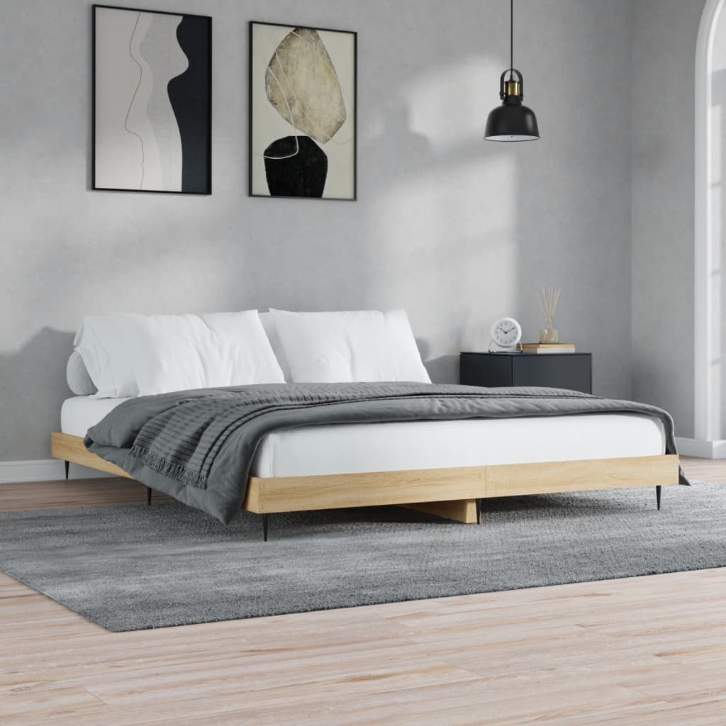 Πλαίσιο Κρεβατιού Χωρ. Στρώμα Sonoma Δρυς 150x200εκ. Επ. Ξύλο - Pakobazaar