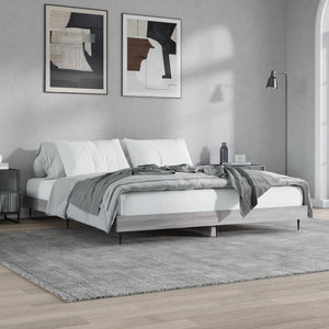 Πλαίσιο Κρεβατιού Γκρι Sonoma 150x200 εκ. Επεξεργασμένο Ξύλο