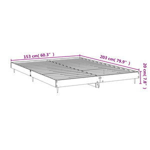 Πλαίσιο Κρεβατιού Γκρι Sonoma 150x200 εκ. Επεξεργασμένο Ξύλο
